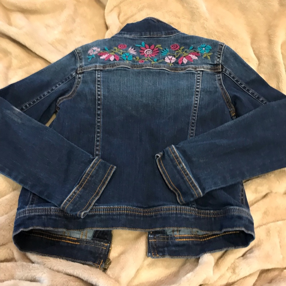 Large Garnet Hill Embroidered jean Jacket